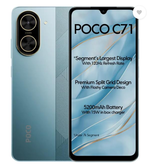 POCO C71, Cool Blue (4GB, 64GB)
