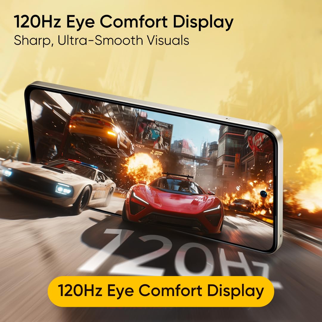 realme NARZO 80x 5G (Sunlit Gold,6GB+128GB) | Dimensity 6400 5G Chipset | 6000mAh Long-Lasting Battery | 45W Fast Charge | 120Hz Eye Comfort Display | IP69 Top-Tier Waterproof