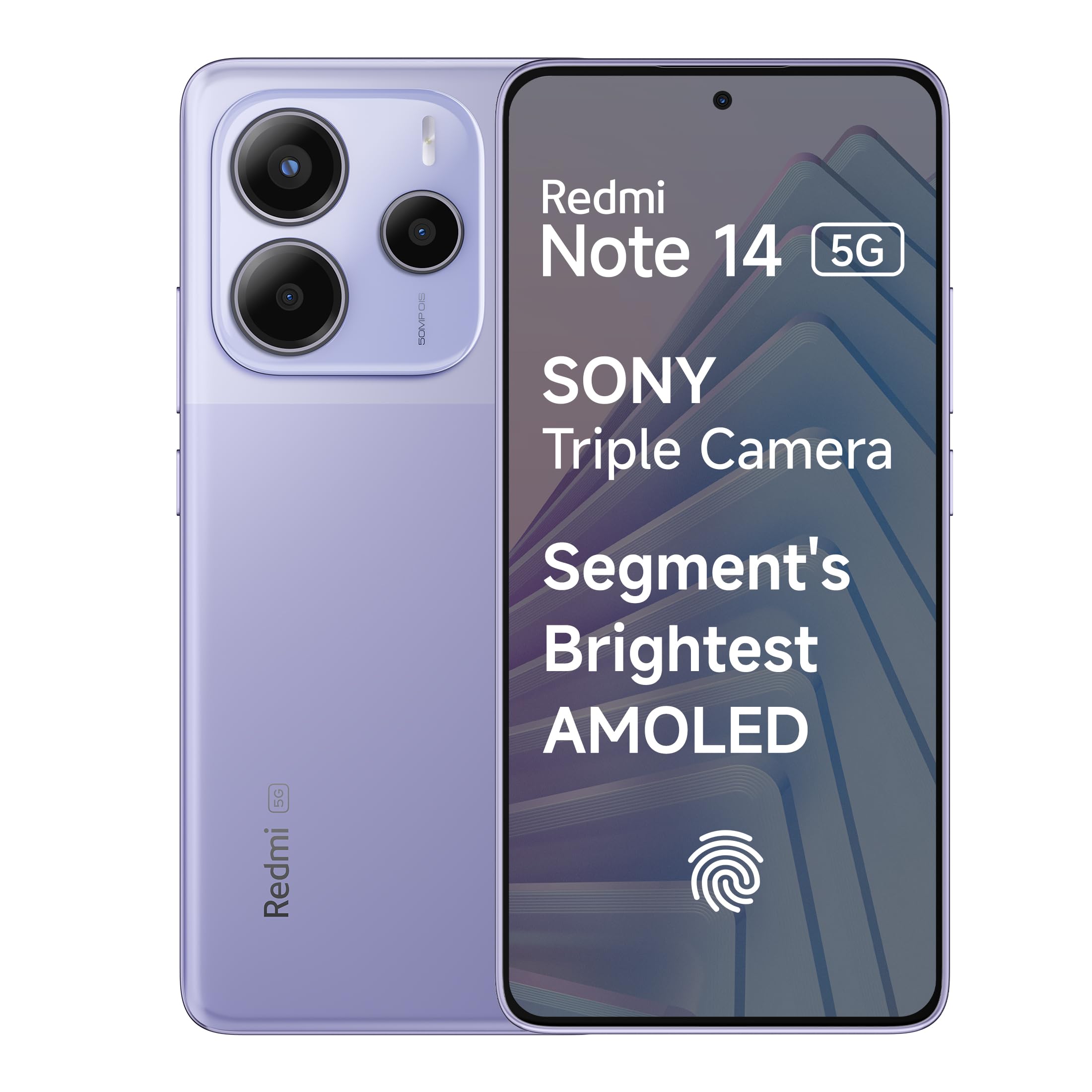 Redmi Note 14 5G (Titan Black, 6GB RAM 128GB Storage) | Global Debut MTK Dimensity 7025 Ultra | 2100 nits Segment Brightest 120Hz AMOLED | 50MP Sony LYT 600 OIS+EIS Triple Camera
