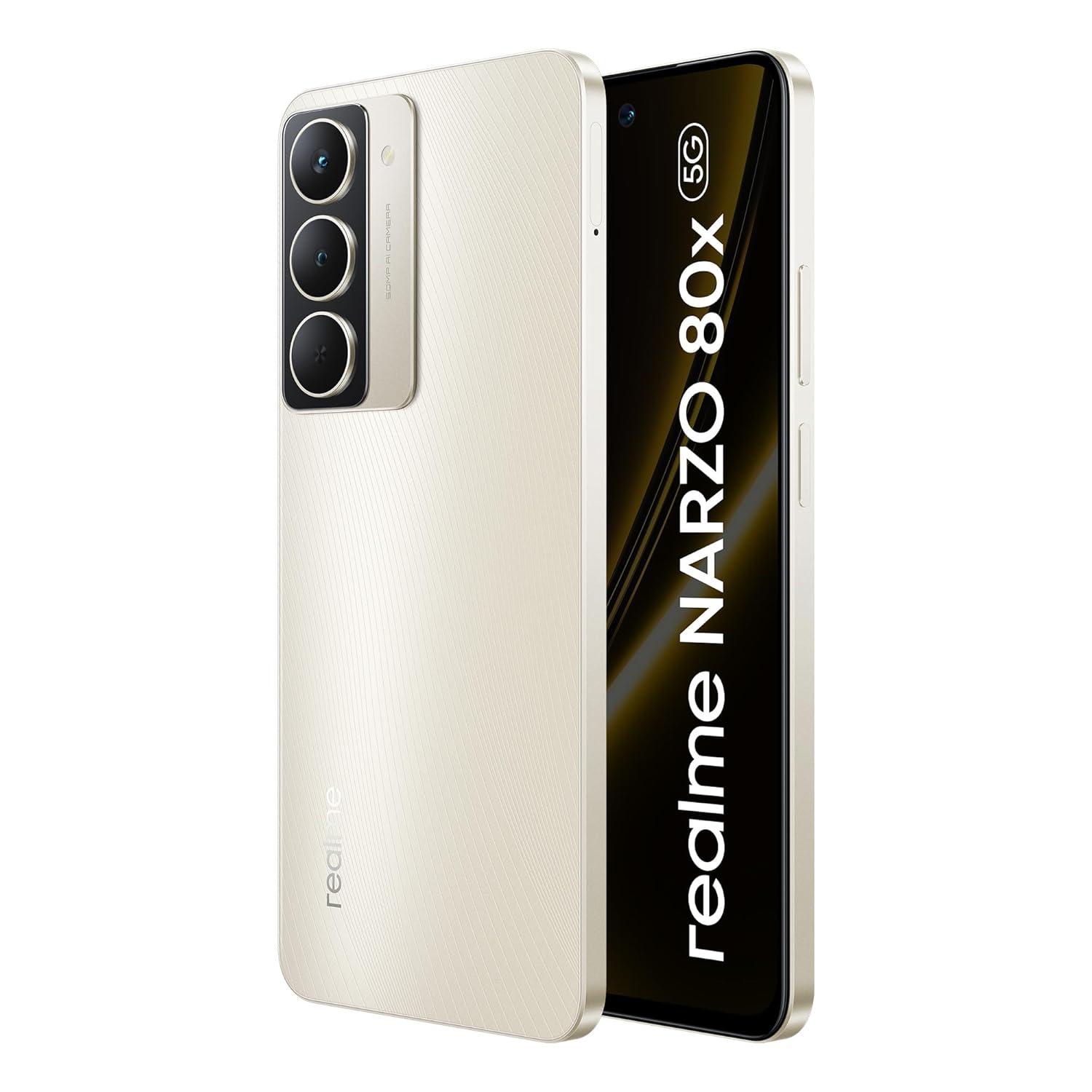 realme NARZO 80x 5G (Sunlit Gold,6GB+128GB) | Dimensity 6400 5G Chipset | 6000mAh Long-Lasting Battery | 45W Fast Charge | 120Hz Eye Comfort Display | IP69 Top-Tier Waterproof