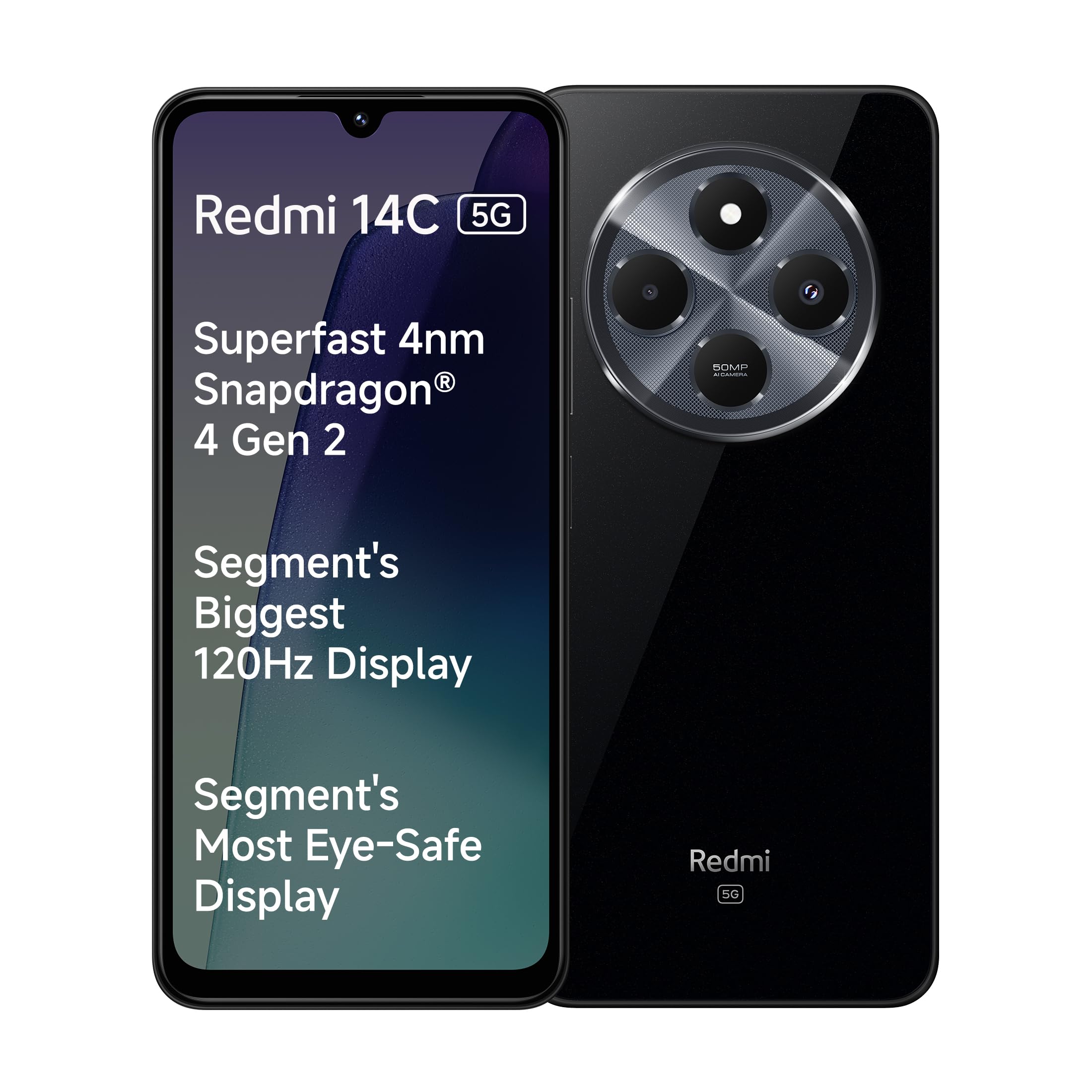 Redmi 14C 5G (Starlight Blue, 6GB RAM, 128GB Storage) | Superfast 4nm Snapdragon 4 Gen 2 | 120Hz 17.47cm (6.88”) Display | 5160mAh Battery | 50MP Dual Camera | Premium Starlight Design