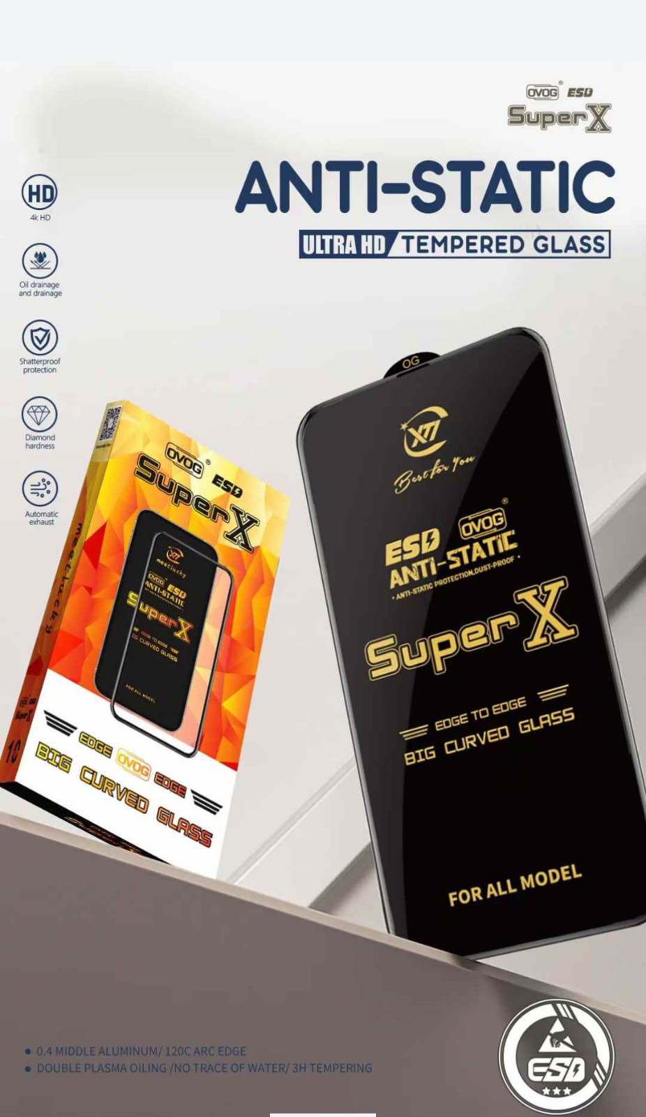 ESD Super X Mobile Tempered Glass
