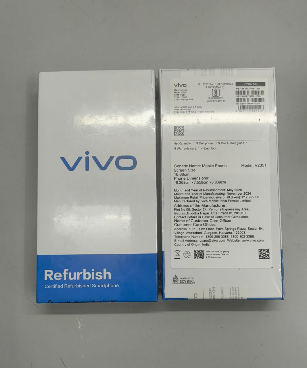 Vivo Refurbish Y28s 5G 4GB RAM 128GB ROM Mix Colour With 1 YearBrand  Warranty
