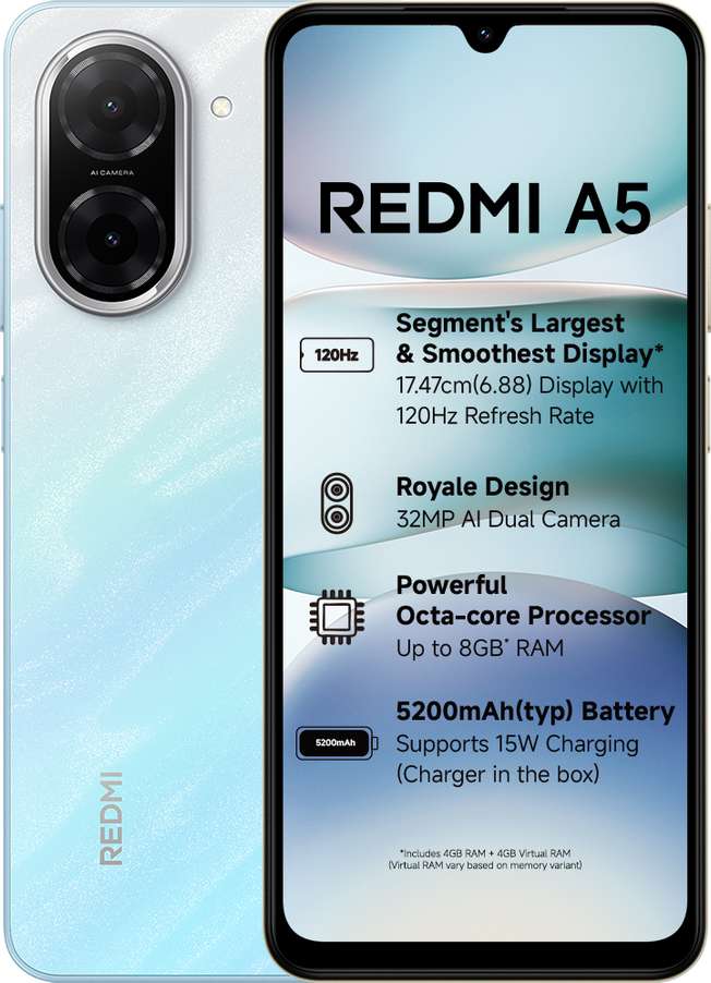 Redmi A5 3GB 64GB pondicherry Blue
