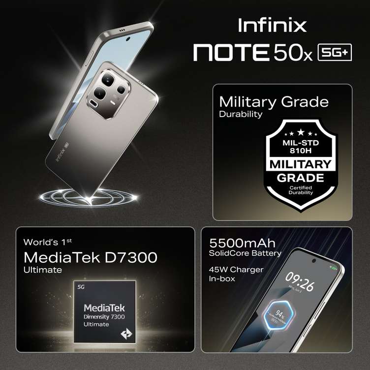 Infinix Note 50x 5G+ 6GB 128GB Fresh Mix Colour